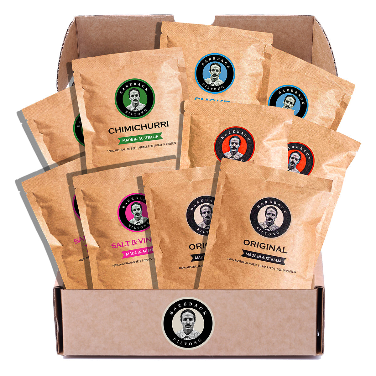Bareback Biltong Sample Pack - All Biltong Flavours